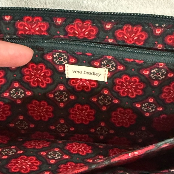 Vera Bradley Quilted Floral Wallet - Green and Red - Picture 9 of 14